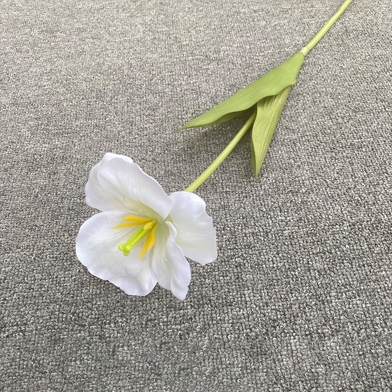 white‑artificial‑tulip‑stem‑studio‑photography