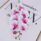 Faux silk orchid flower pot decoration