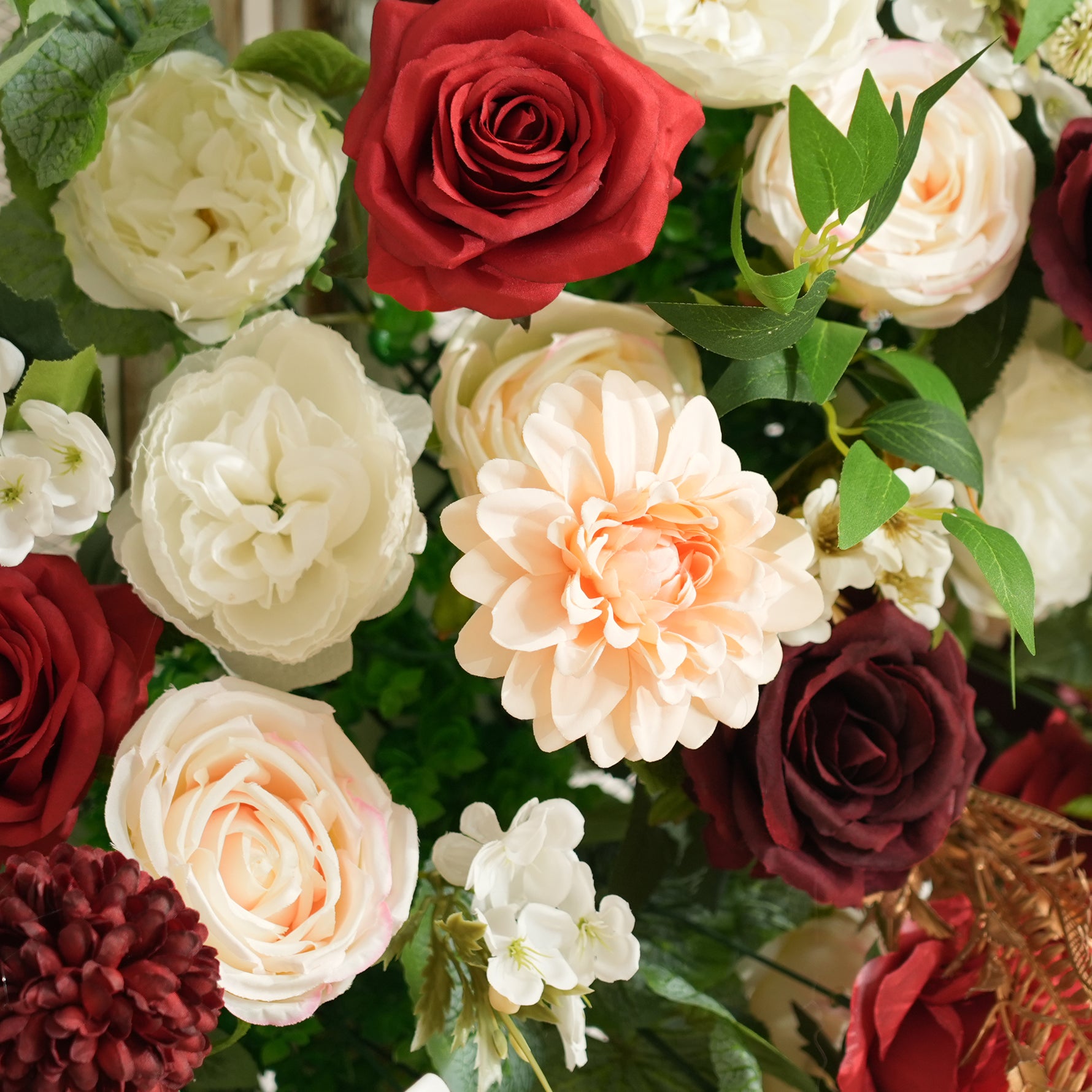 A9060 Artificial White Red Greenery Floor Flower Wedding Aisle