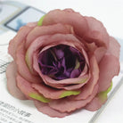 peach pink silk rose heads
