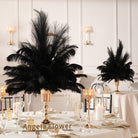 Full rounded pastel pink ostrich feather bouquet for table center decor