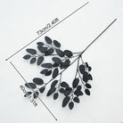 Black artificial rose bouquet with dark foliage for gothic decor