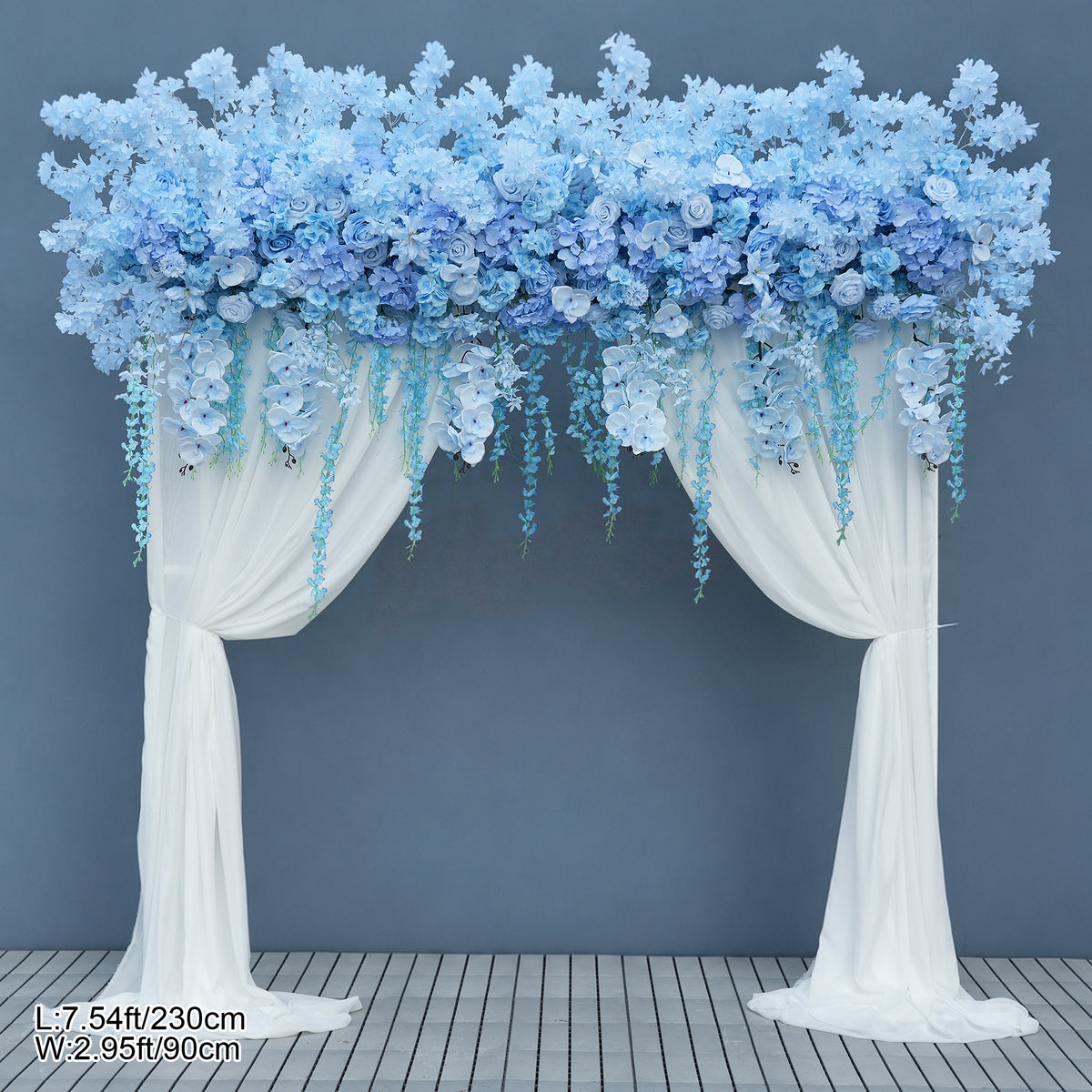  faux hanging blossom arch floral decoration