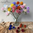 Colorful Artificial PomPom Flower Stems for DIY Floral Arrangements