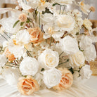 luxury champagne rose wedding table decor
