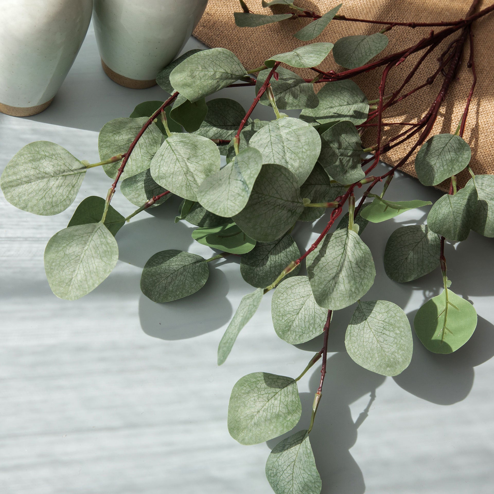brown_artificial_eucalyptus_leaf_closeup