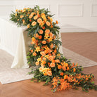 cascading floral swag for wedding head table