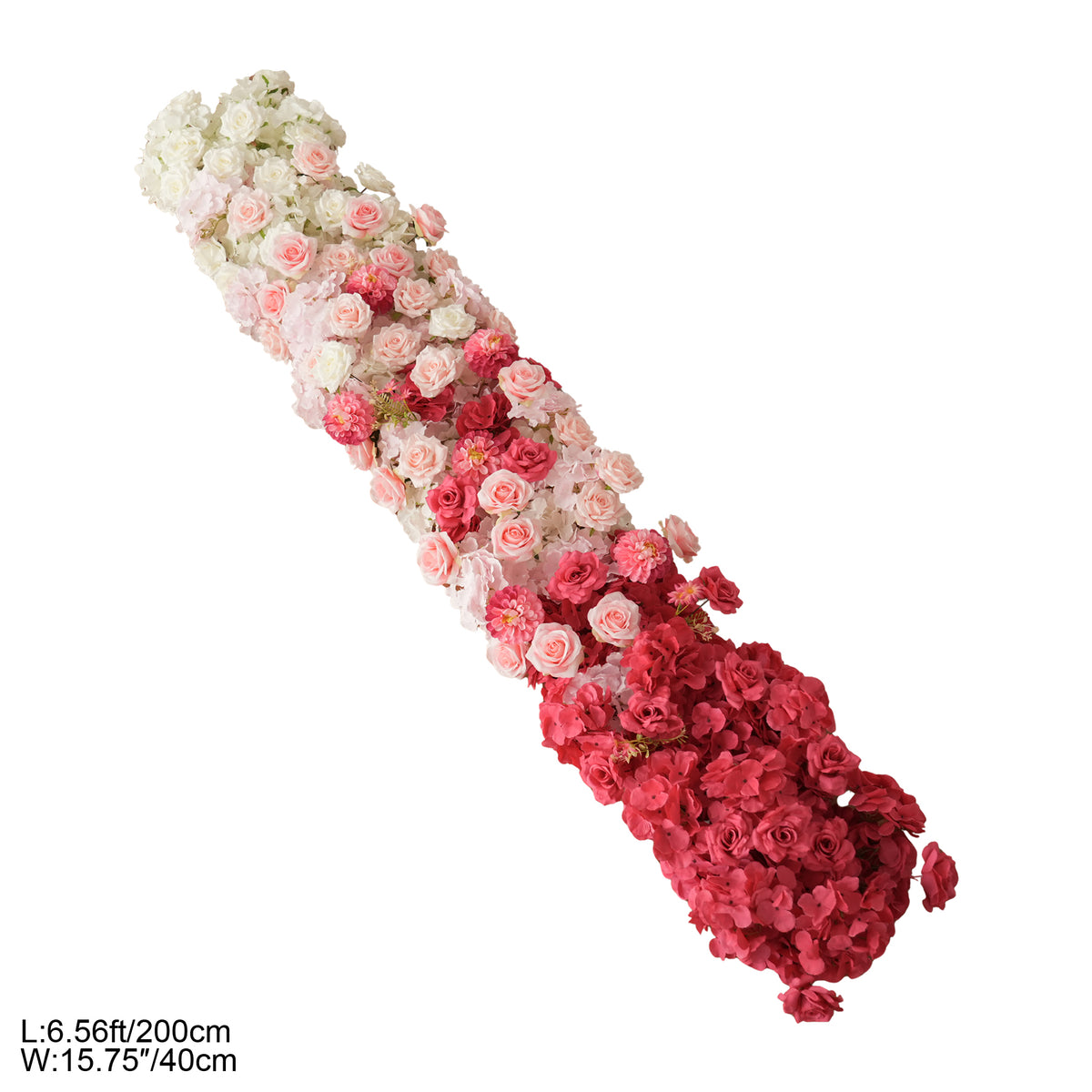 Hot pink and blush rose heads closeup product photo for table florals