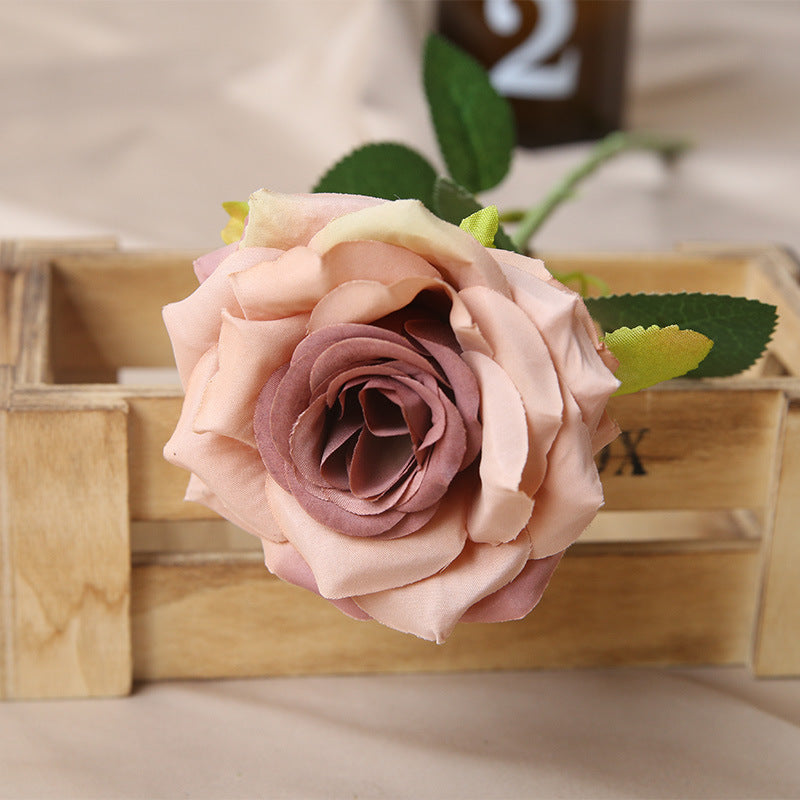 Dusty lilac faux rose stem
