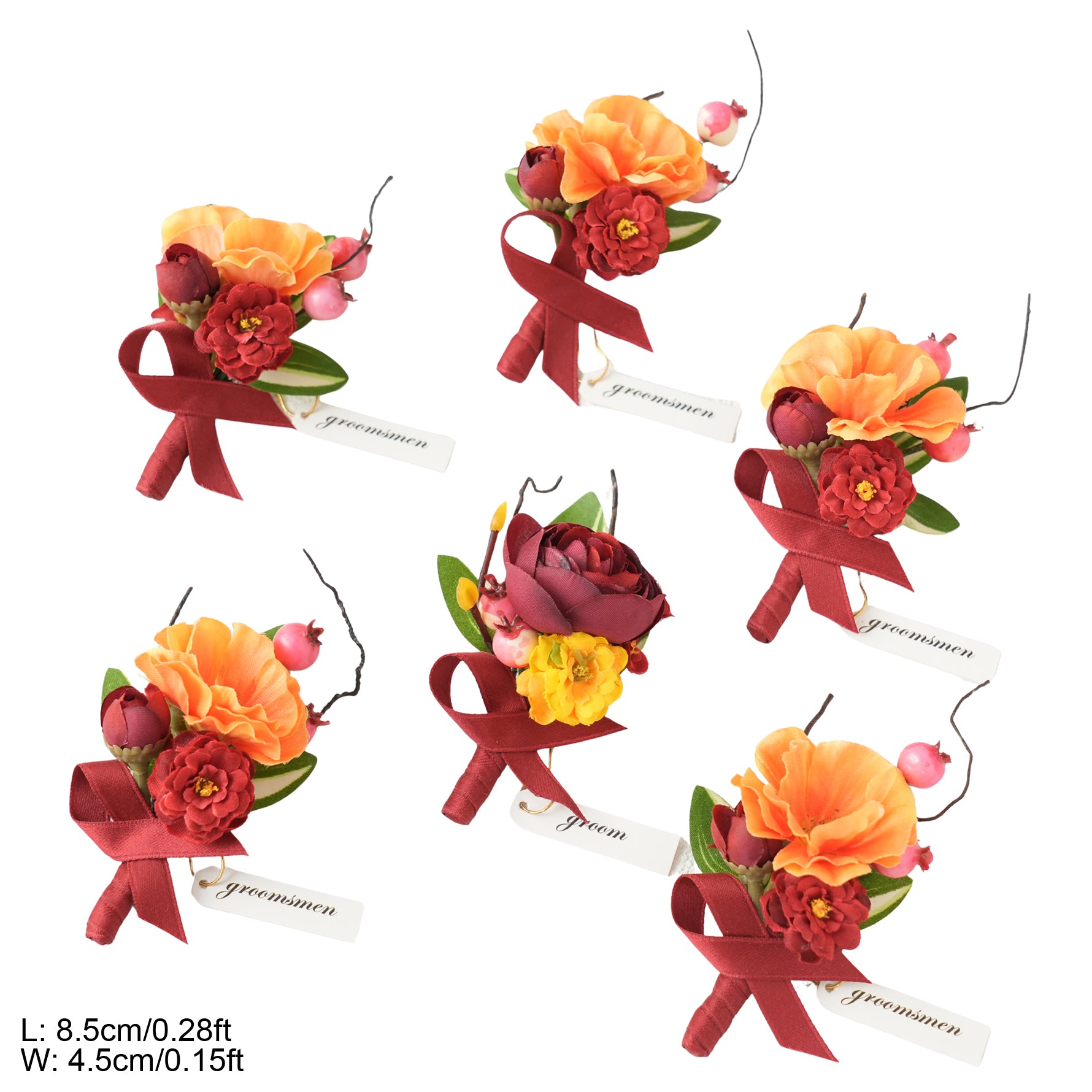 Angela Flower Red Rose Plum Bossom Floral Arrangement Decor Horn