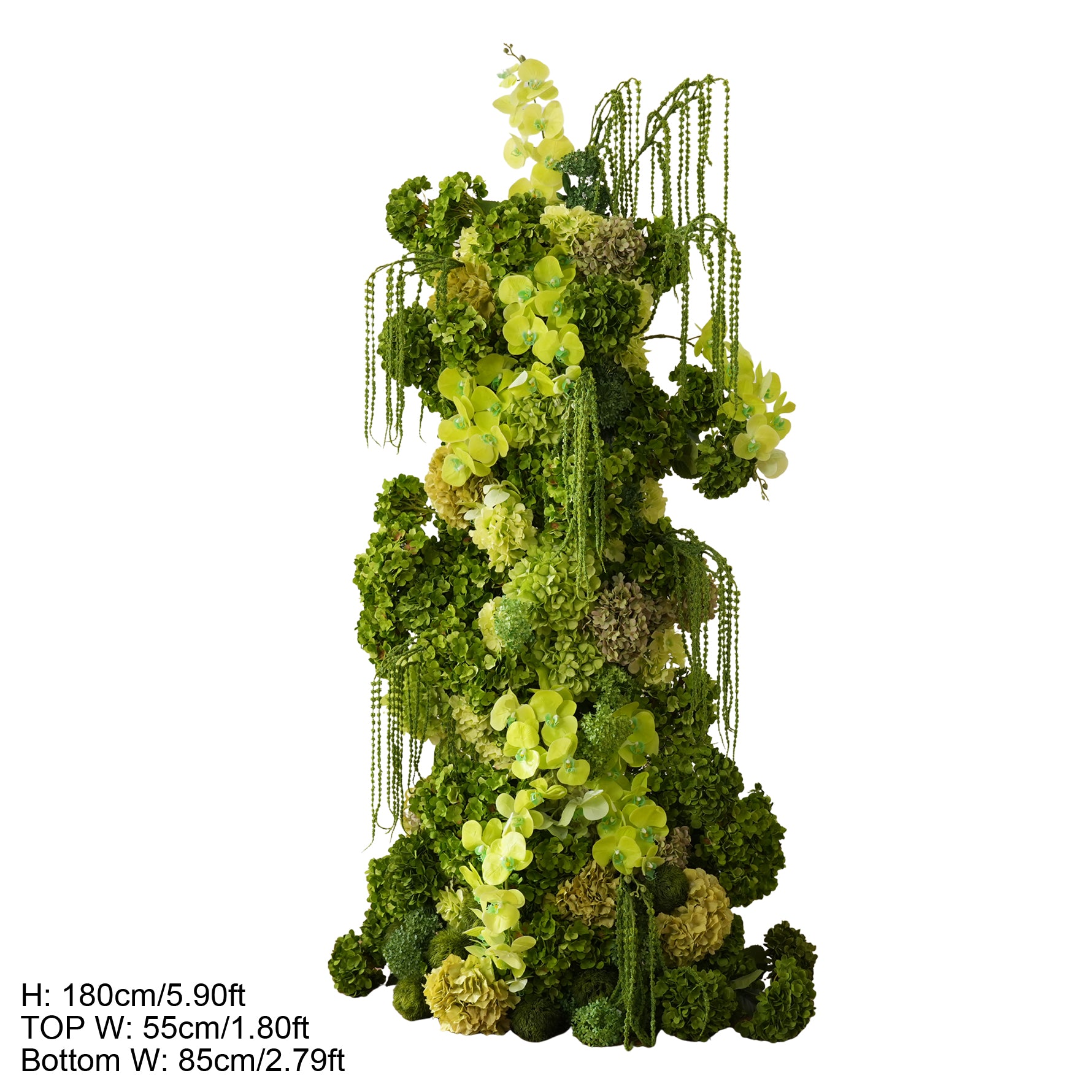A9098 Green Vine Hydrangea Flower Arrangement KT Board Wedding
