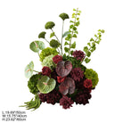 Spring-inspired multi-color silk flower table arrangements