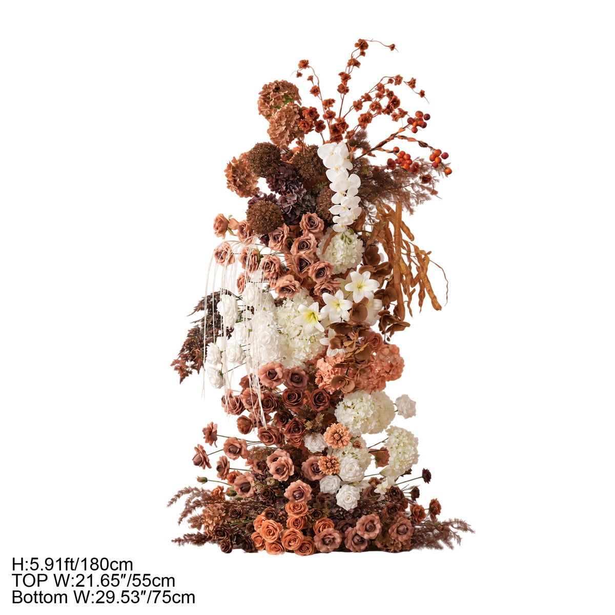 autumn boho wedding floral backdrop set