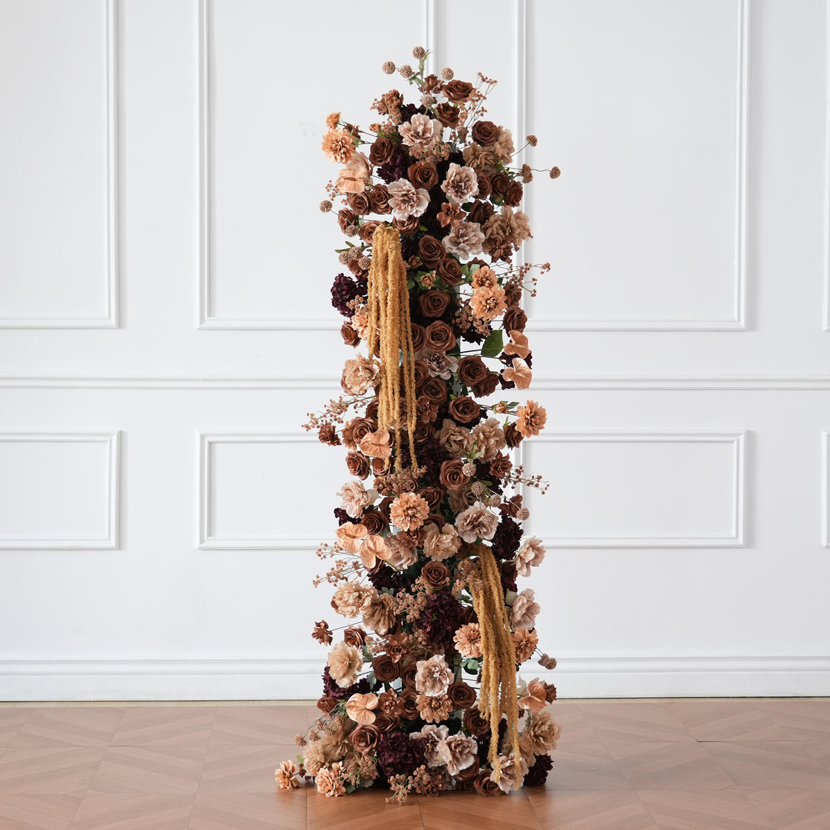 antique brown wedding garland with tassel