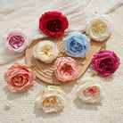 blush faux rose heads bridal bouquet supply