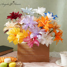 artificial orange lily stems wedding centerpiece