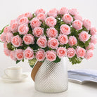 Ivory faux rose flower stems