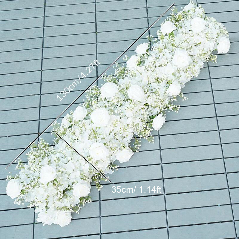 A5411 A7672 A7452 A7669 White Rose Wedding Arch Flower Row
