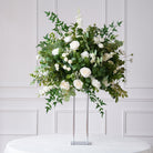 white flower greenery arrangement