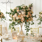 champagne_peach_wedding_centerpiece