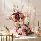 elegant_peach_plum_floral_installation