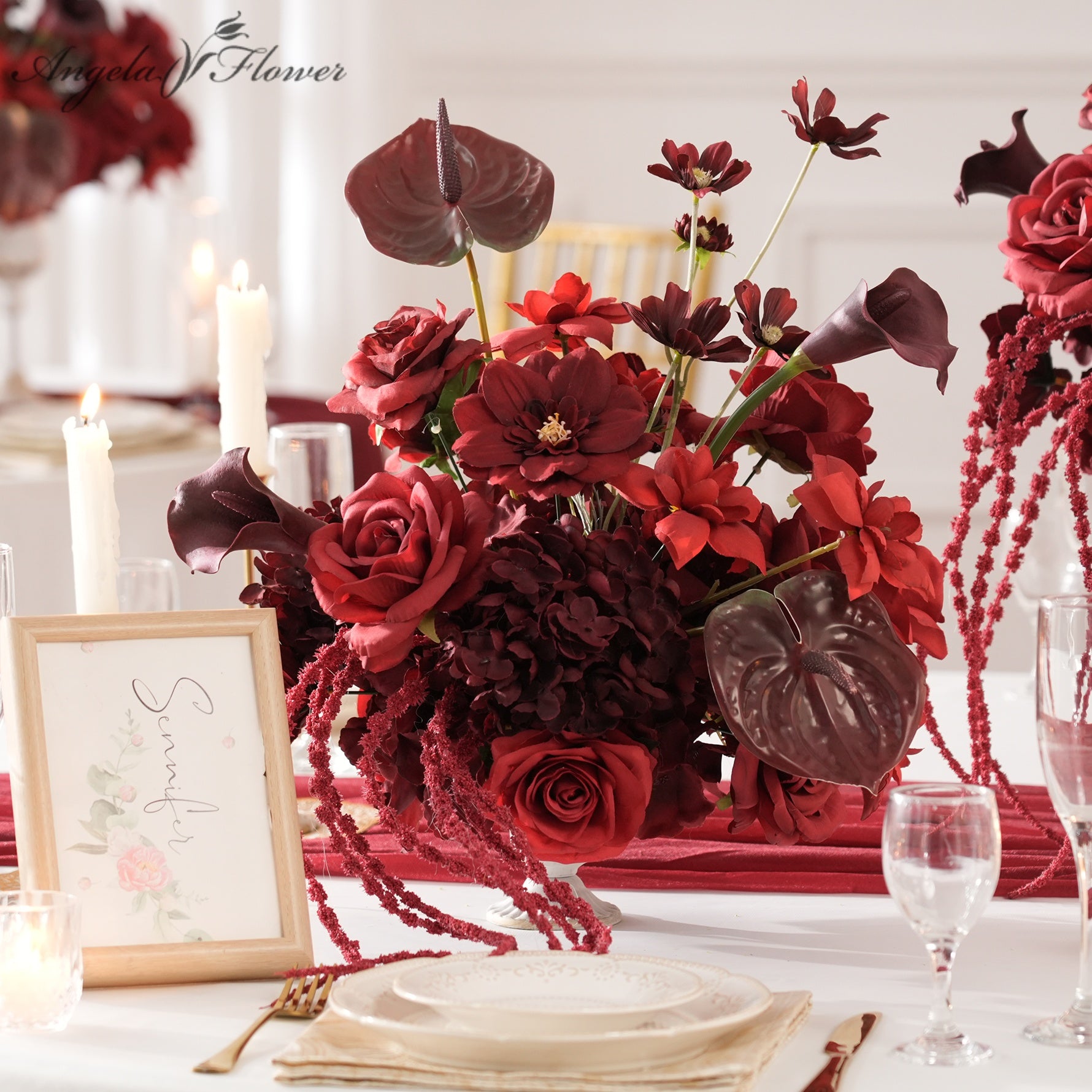 burgundy_wedding_table_centerpiece_setup