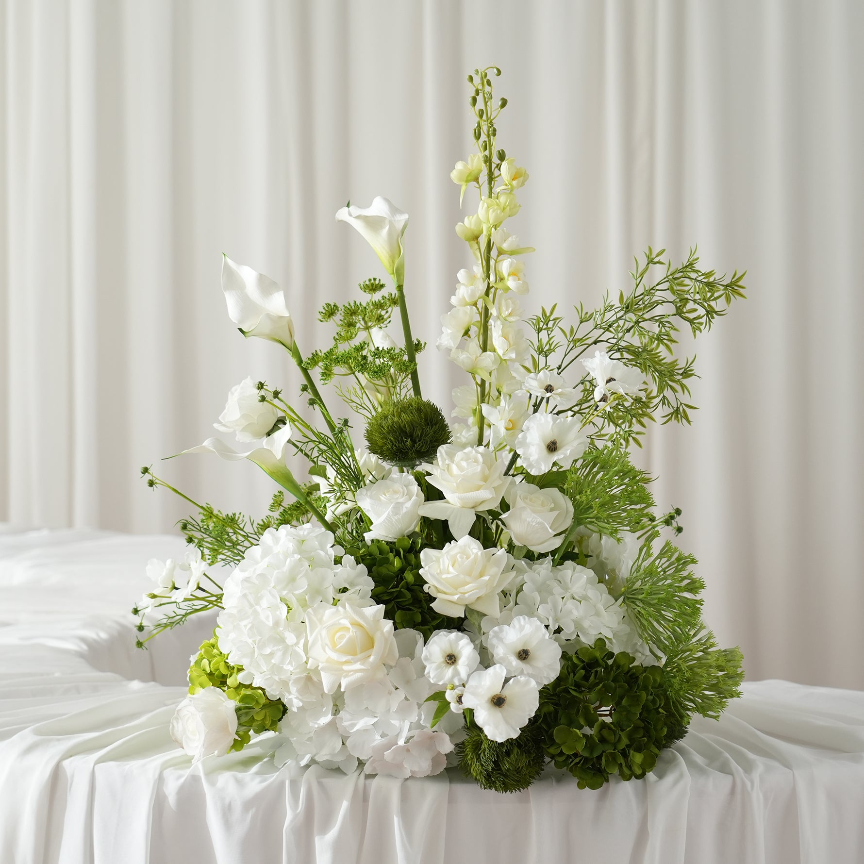 A9112 Green Vine Hydrangea Table Centerpiece Floor Aisle Flower