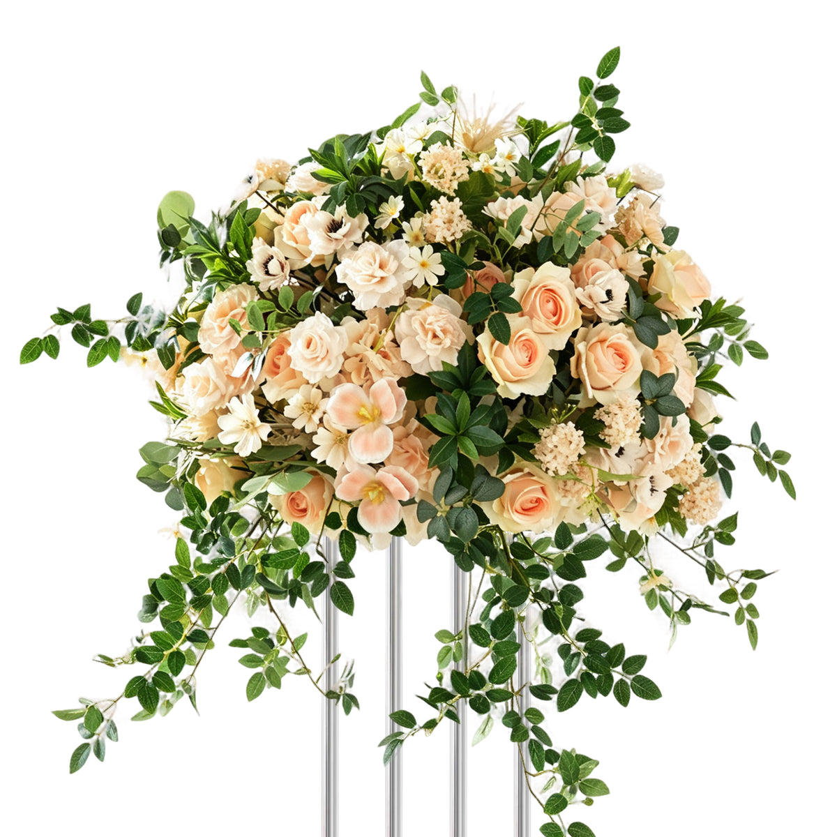 mixed_rose_greenery_table_flower