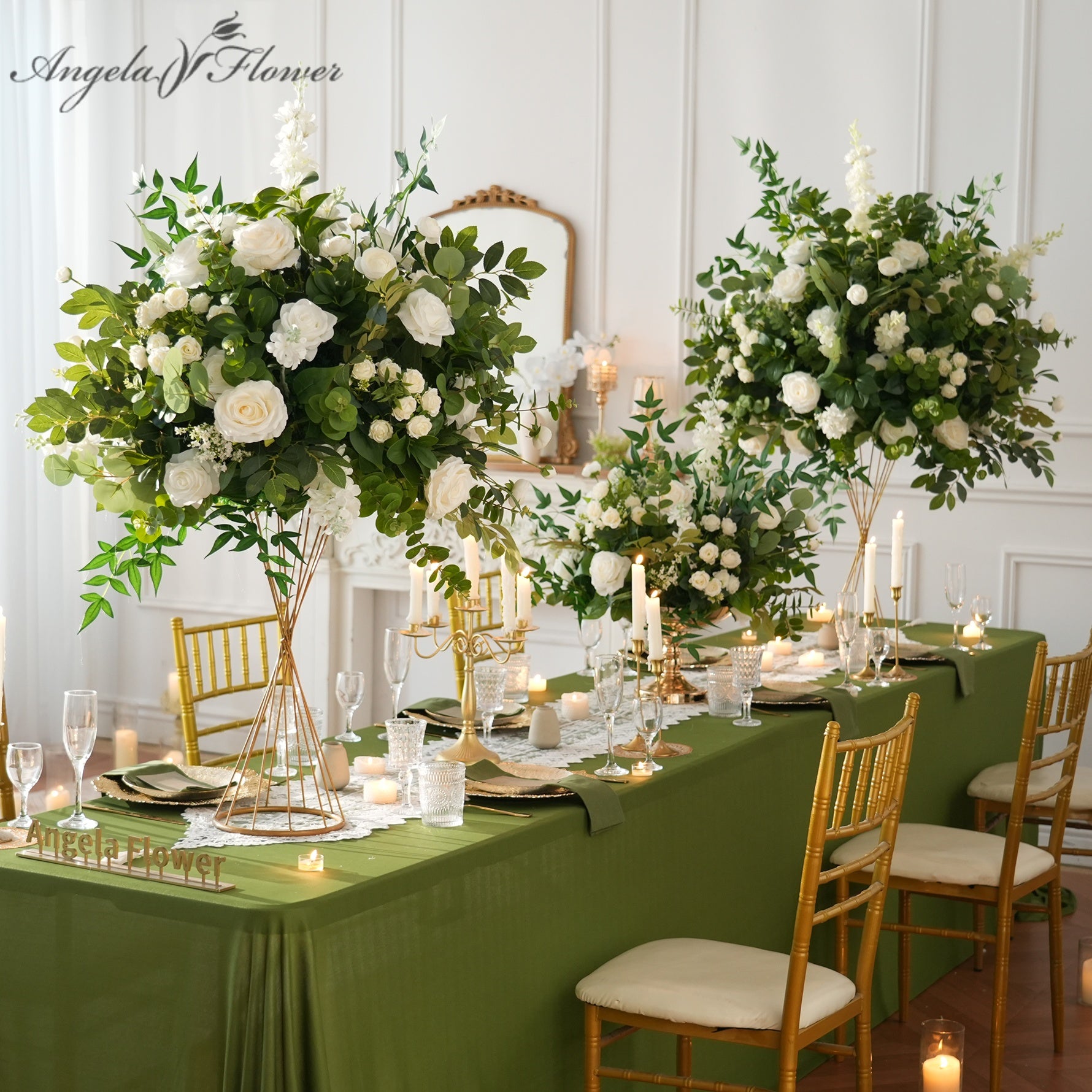 rose eucalyptus wedding decor