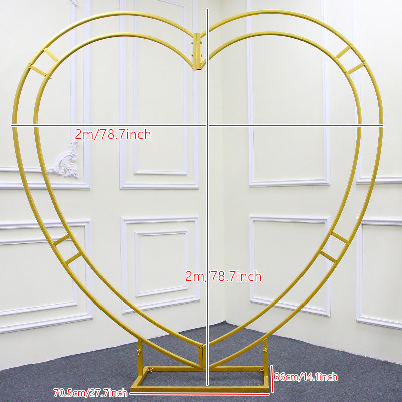 Wedding heart floral arch for marriage proposal