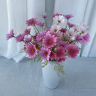 1. Dusty mauve faux cosmos boho wedding flower