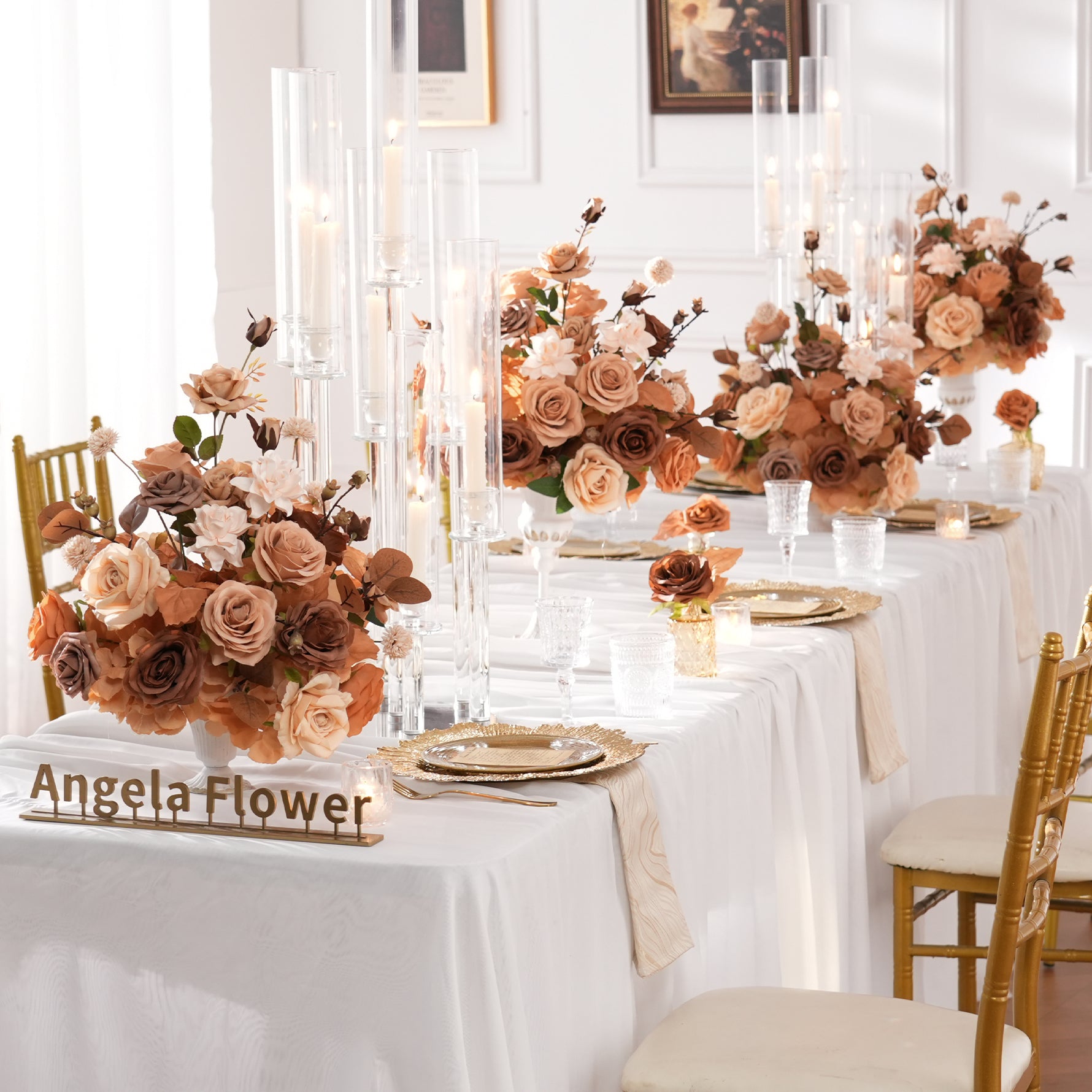 romantic‑mauve‑burnt‑orange‑faux‑floral‑centerpiece‑candle‑table‑layout