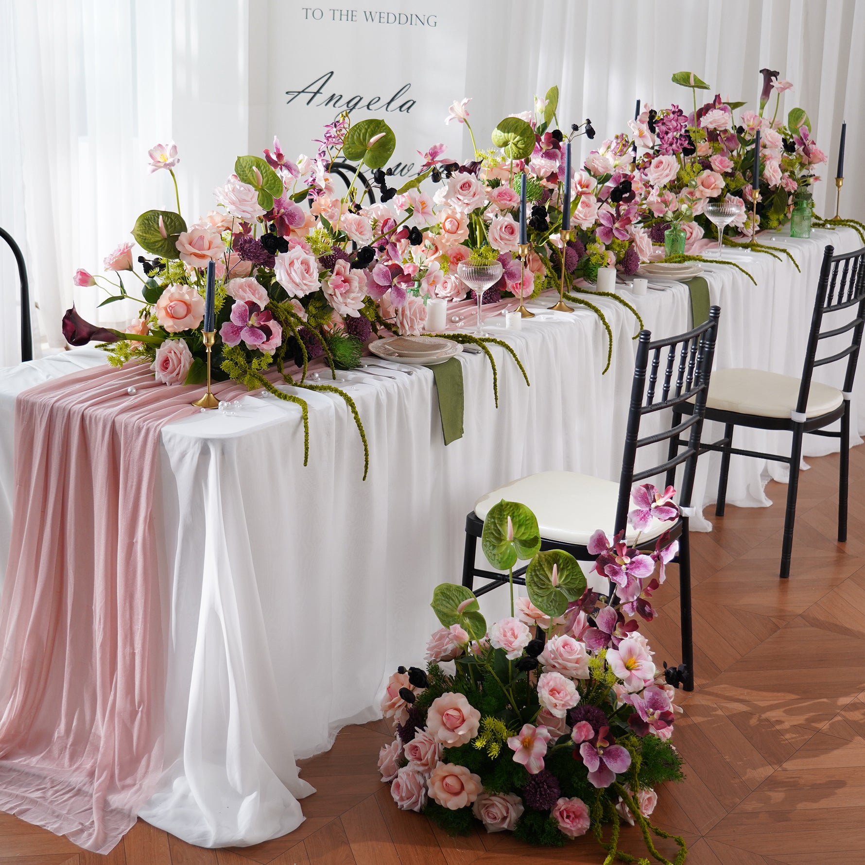 Garland Wedding Reception Decor