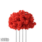 Ruby red flower cloud centerpiece for romantic banquet