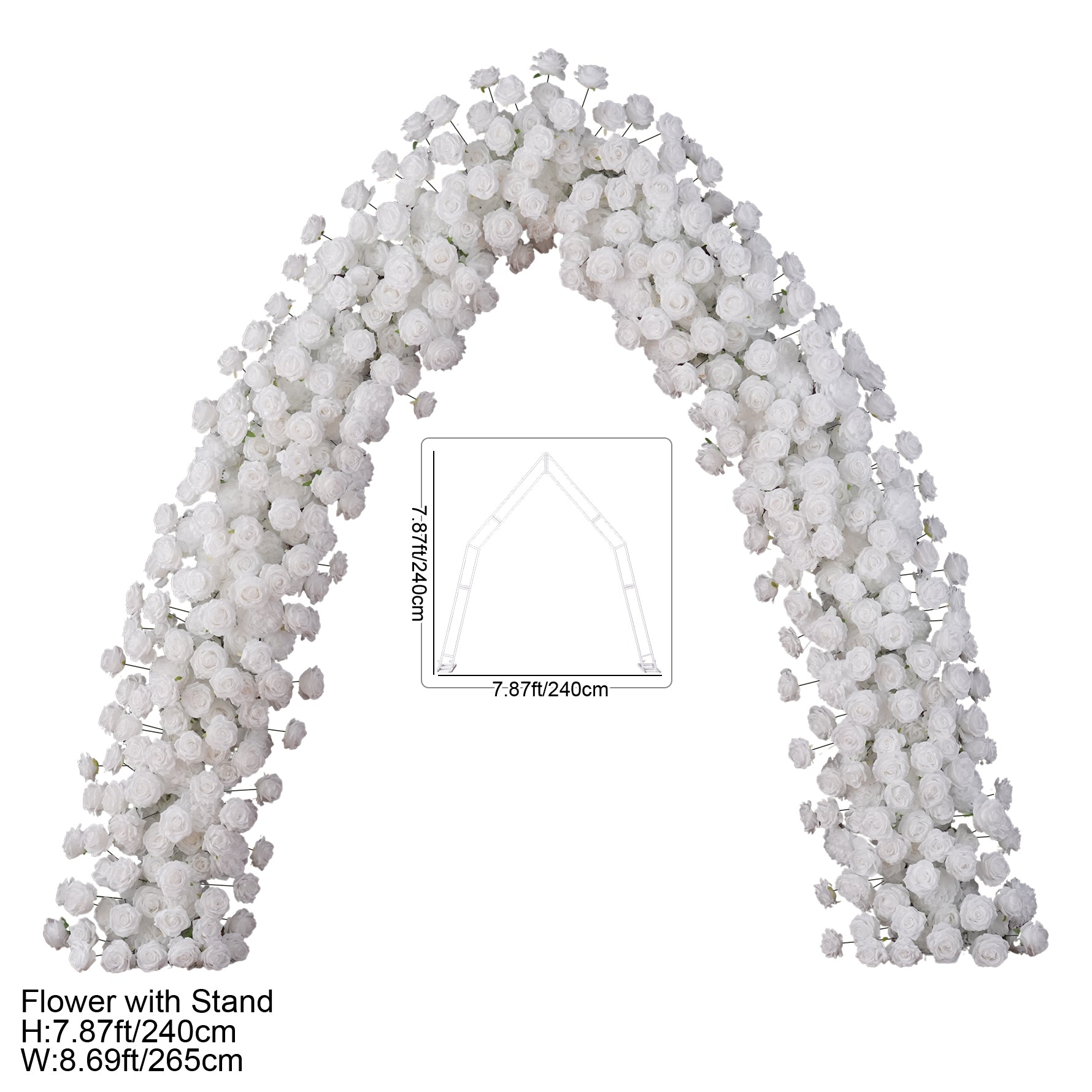 white_rose_arch_size_dimension_chart