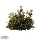 Artificial frosty pine, cedar and eucalyptus greenery for outdoor christmas arch