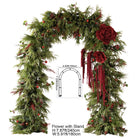 Winter holiday entry decor, wooden welcome sign accented with cedar berry florals