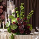 Fresh style green faux flower table centerpiece in vase