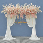 Soft pink wisteria drape flower for photo booth backdrop