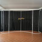 Large wavy metal frame for wedding photo booth background