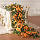 trailing flower swag for bridal sweetheart table