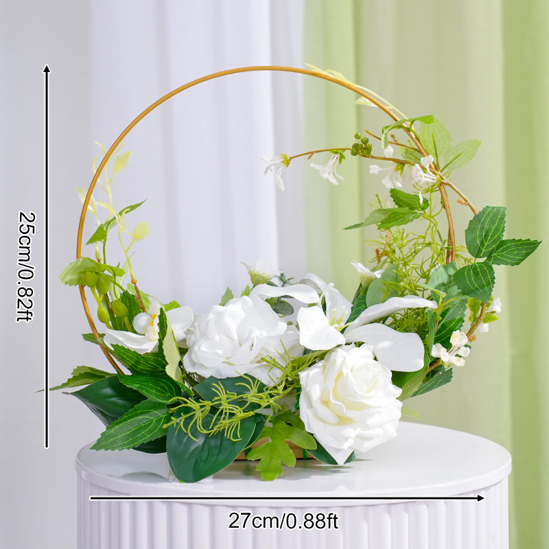 Angela Flower Black Burgundy Series Flower With Hoop Shelf Wedding