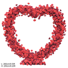 Burgundy rose heart arch for wedding ceremony