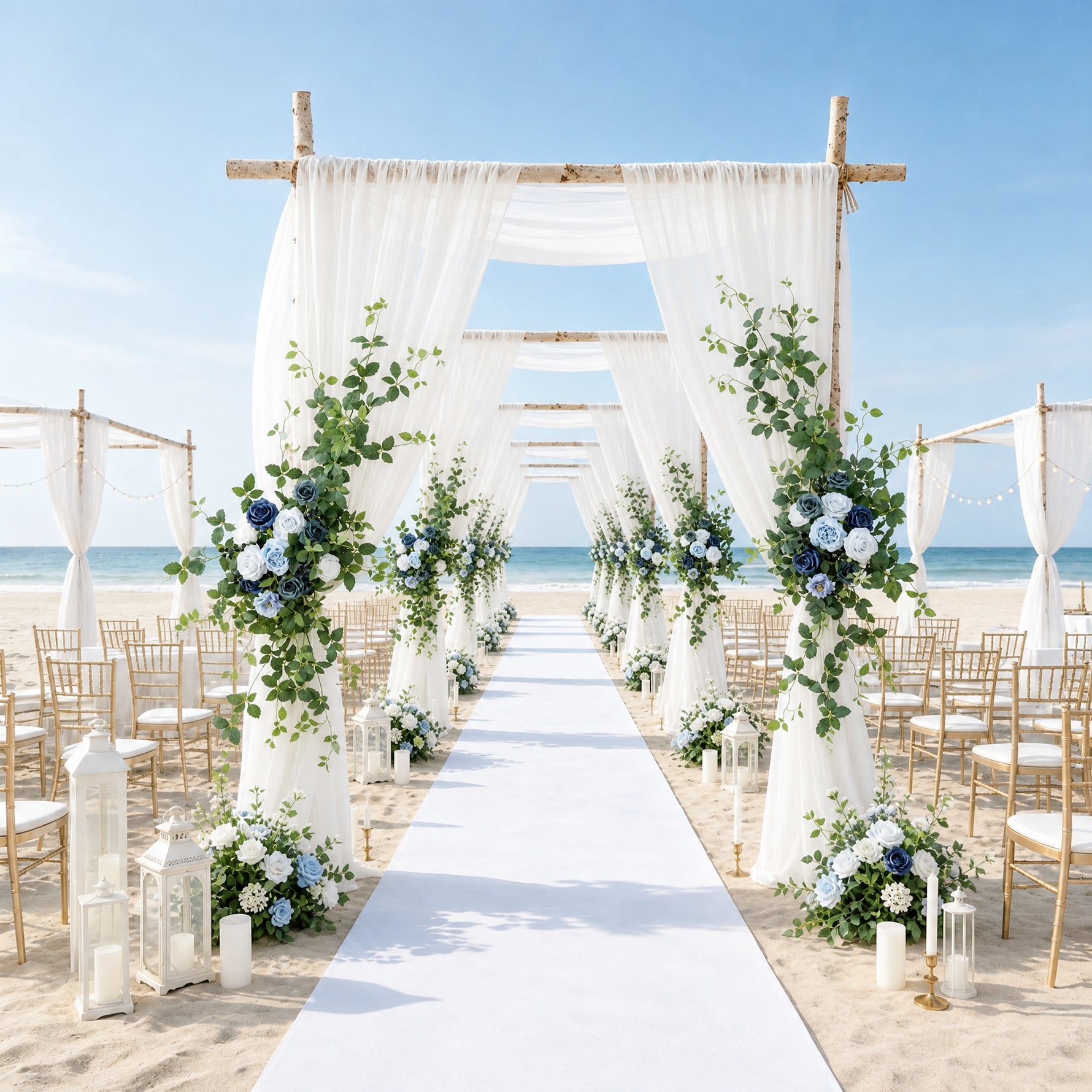 Greenery wedding arch fake flower swag