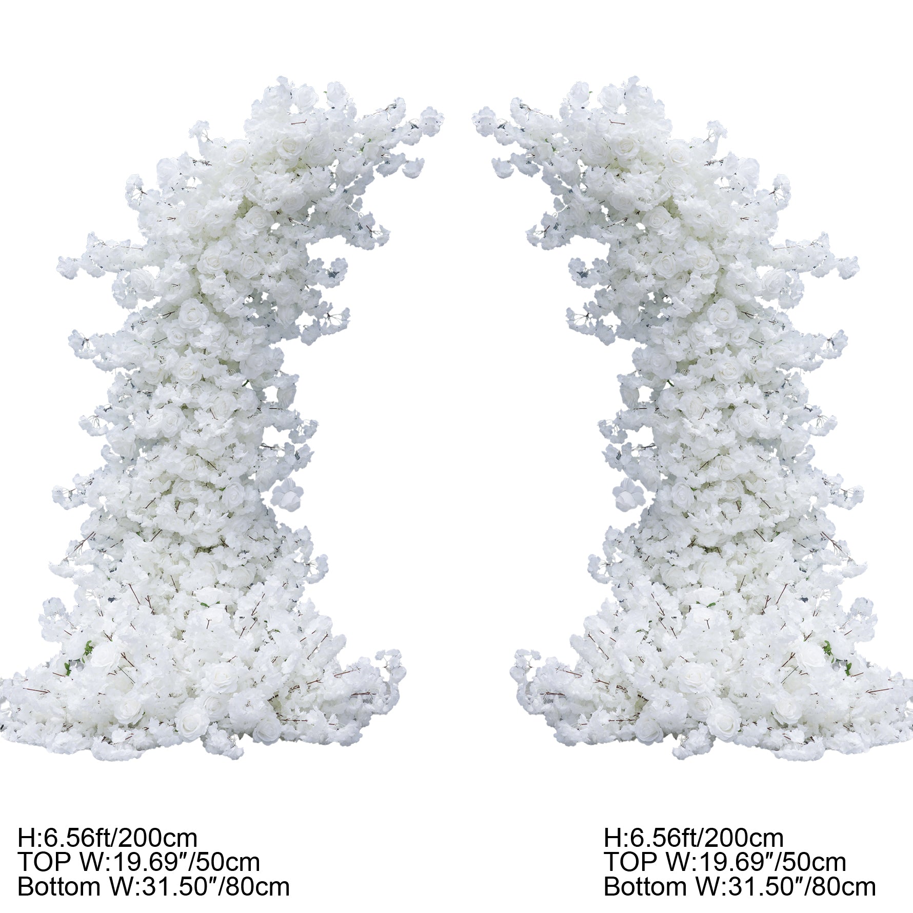  faux white cherry flower backdrop for wedding