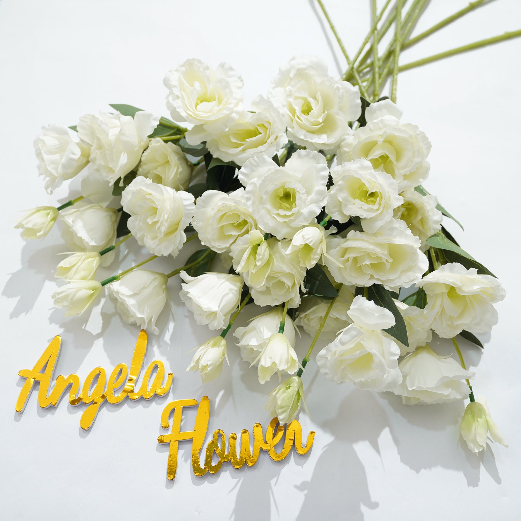 Blush fake lisianthus photo prop flower