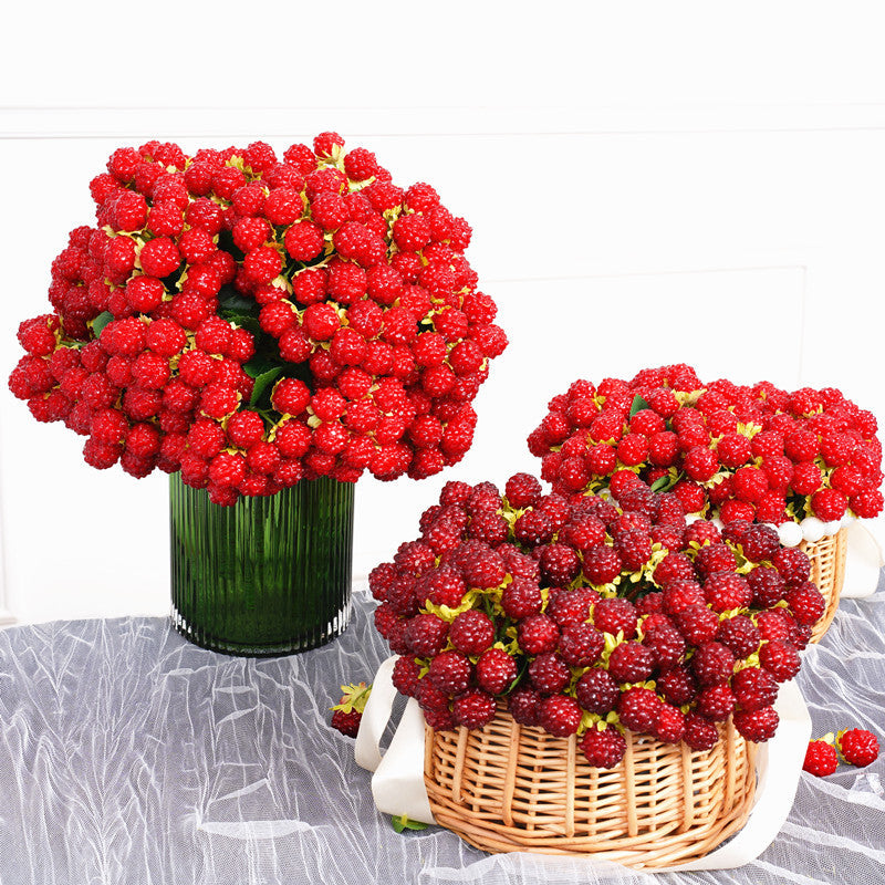 rustic artificial red berry pick for wreath making supplies