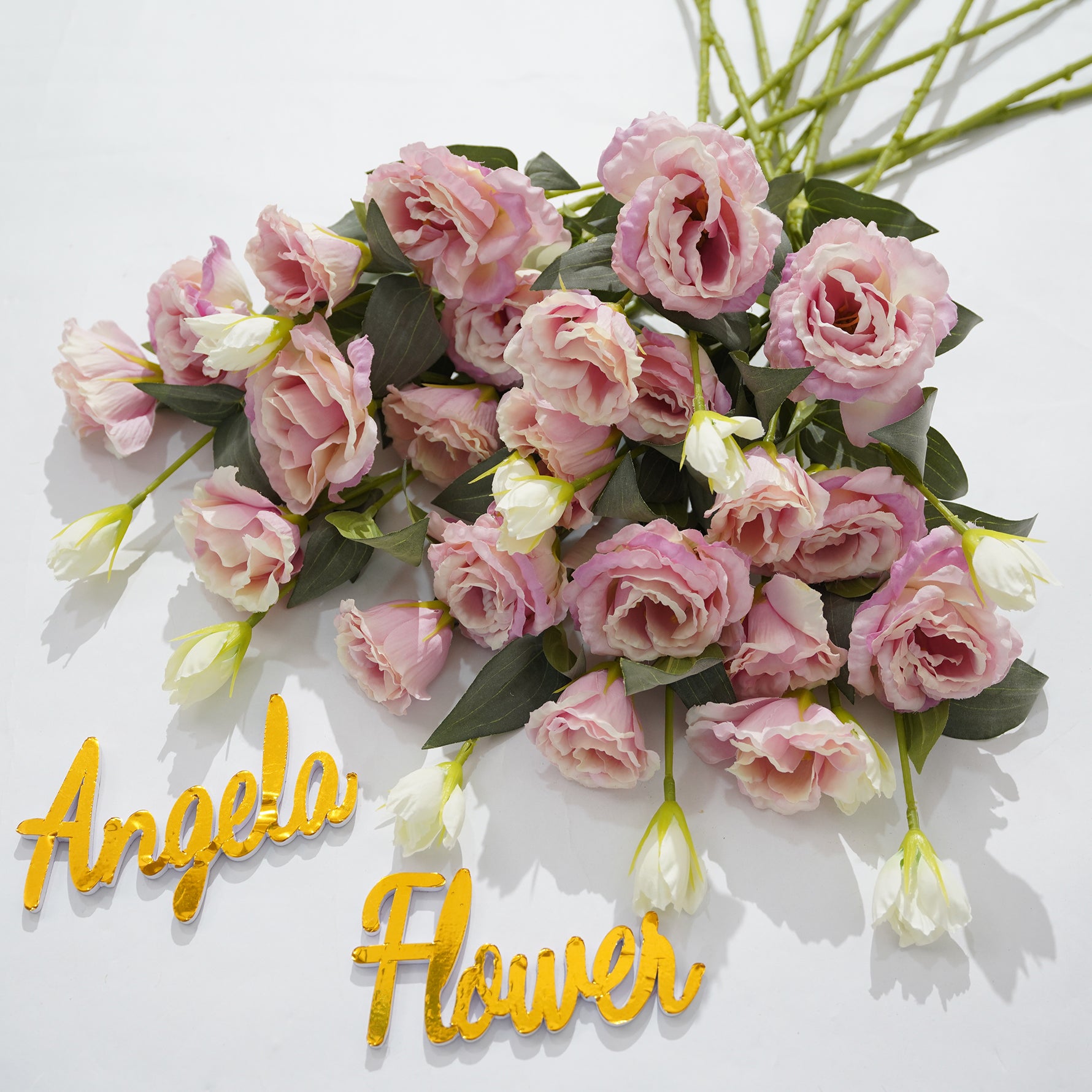 Decorative faux lisianthus backdrop flower