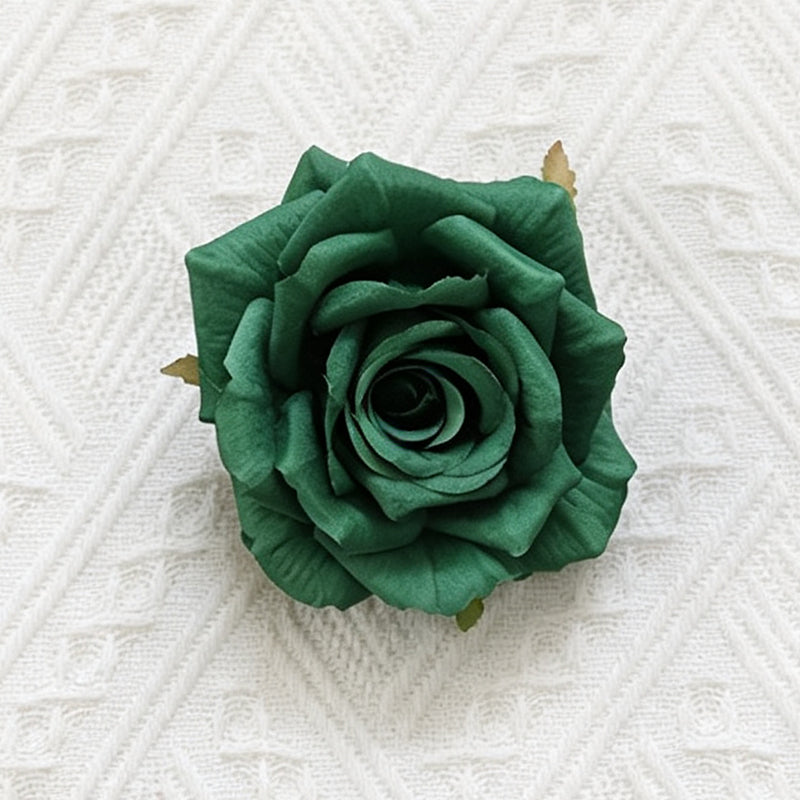 Realistic Faux Rose Blooms in Pink Yellow and White for Flower Crafts