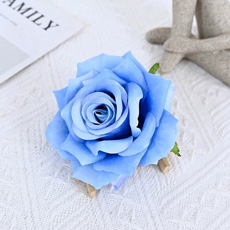 Yellow Artificial Rose Flower Heads for DIY Craft Supplies